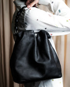 "Christian Dior" Maris Pearl series gathered design leather bag