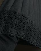 “ISSEY MIYAKE” 00’s wool blend pleated cutwork skirt