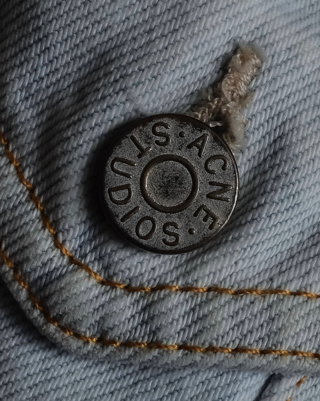 "Acne Studios" Washed light blue short denim jacket