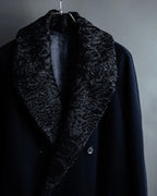 -SPECIAL- "CARUSO"
 Fur collar design belted melton coat