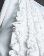 "Yohji Yamamoto POUR HOMME" Long ruffle design soft cotton T-shirt