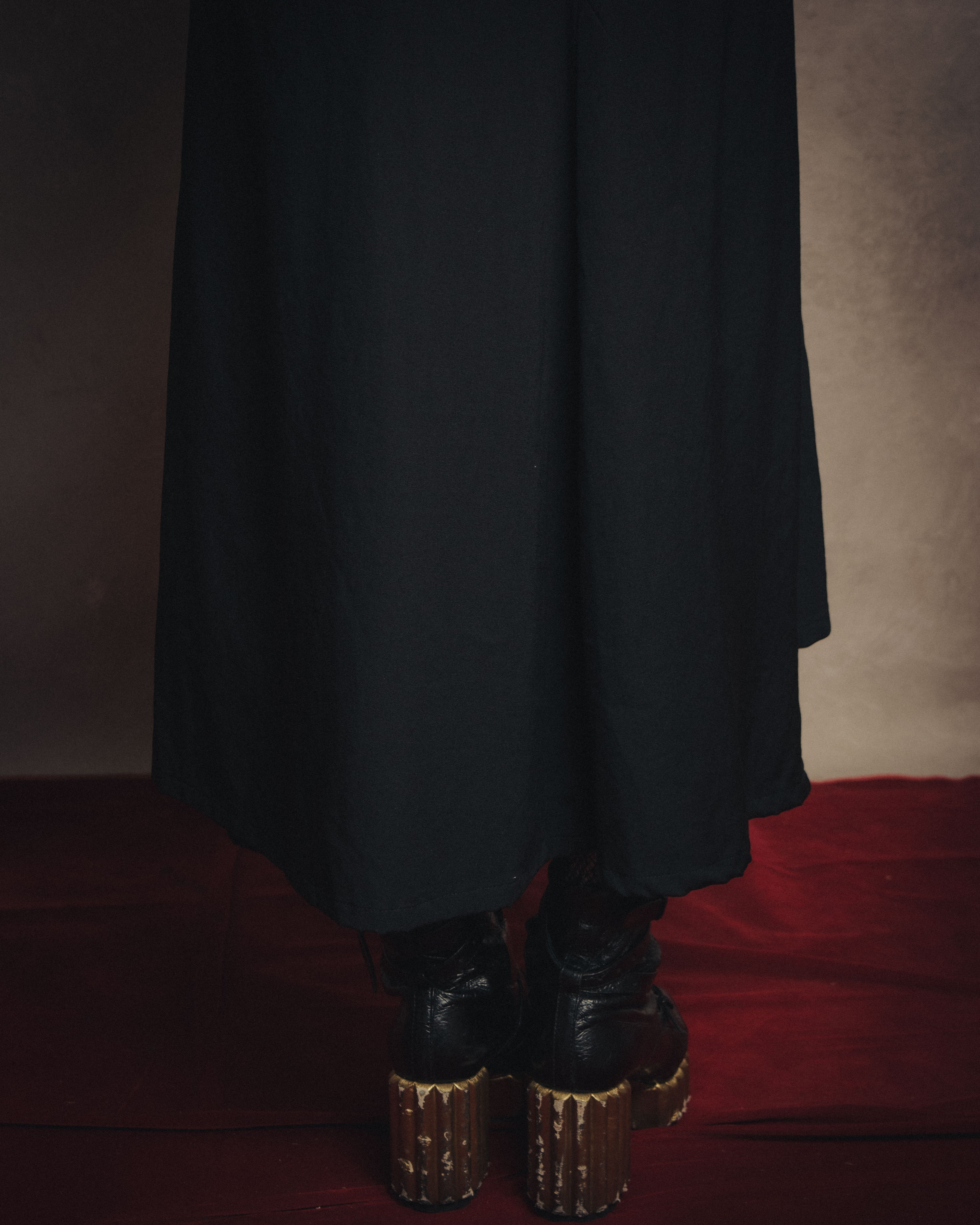 -SPECIAL- “Y’s” 2016 Asymmetric wool gabardine long skirt