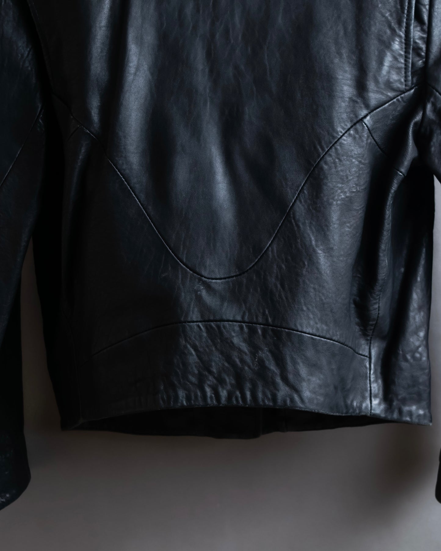 "Acne" Beautiful shape genuine leather double riders jacket