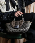 "Christian Dior" John Galliano period Gathering design leather hand bag