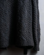 "YVES SAINT LAURENT" Ribbon design stand collar low gauge cardigan