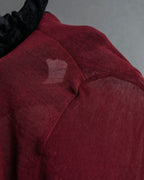 "YOHJI YAMAMOTO FEMME" 13SS Burgundy color sheer pullover