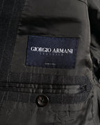 GIORGIO ARMANI/ Oversized Stripe Single Breasted 3B Tailored Jacket Gray