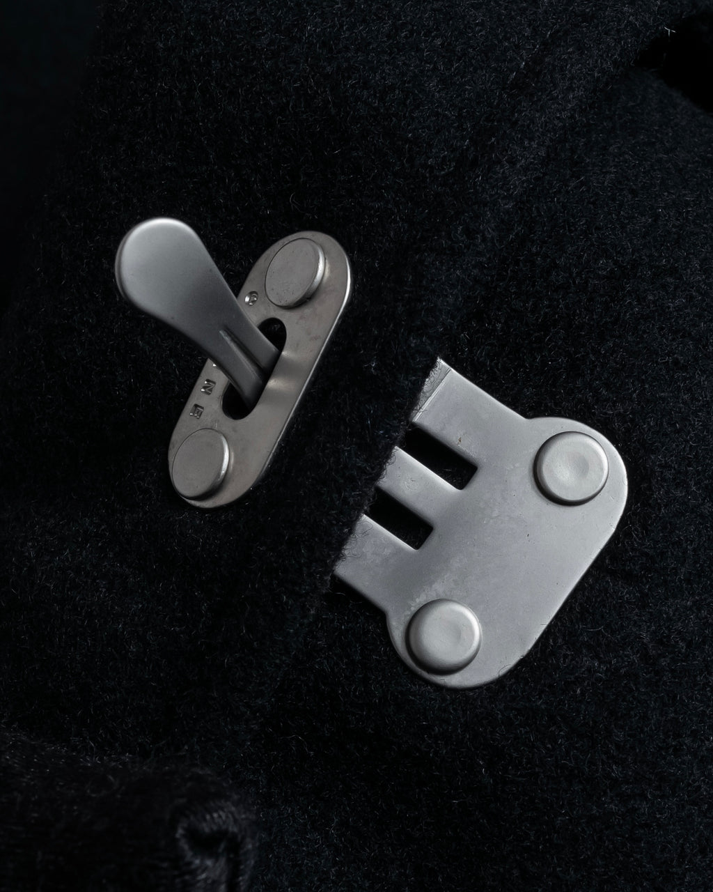 "CELINE" Hedi Slimane period metal buckle design long coat