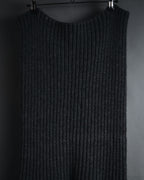 "GUCCI" 2010-11AW ribbed zip-front fringe knit vest