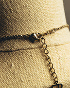 "Christian Dior" 90's-00's Crystal cd logo pendant necklace
