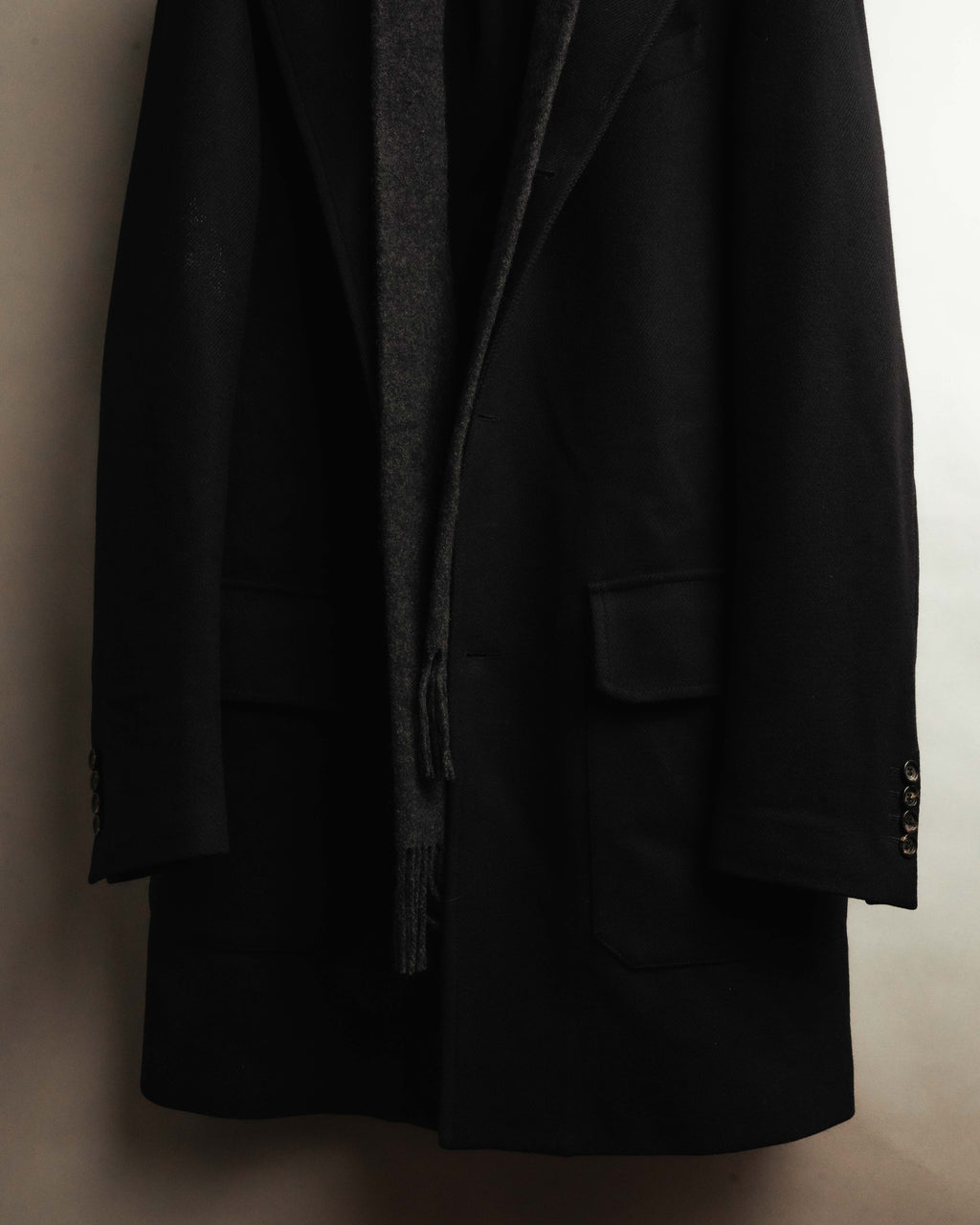 “MOSCHINO” 90’s-00’s wool cashmere tailored long coat