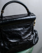 "DOLCE &amp; GABBANA" Gold chain two-way leather bag