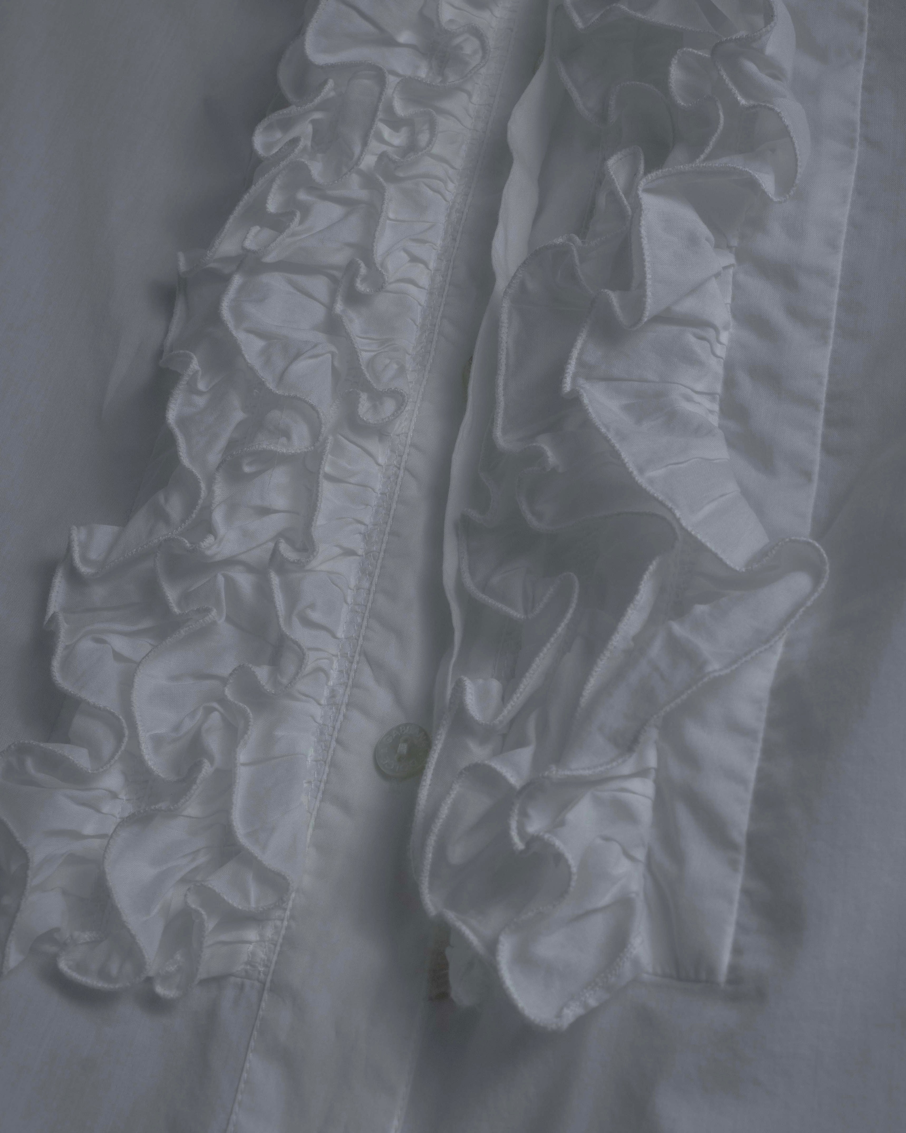 "Dolce & Gabbana" Tiered frill design white shirt