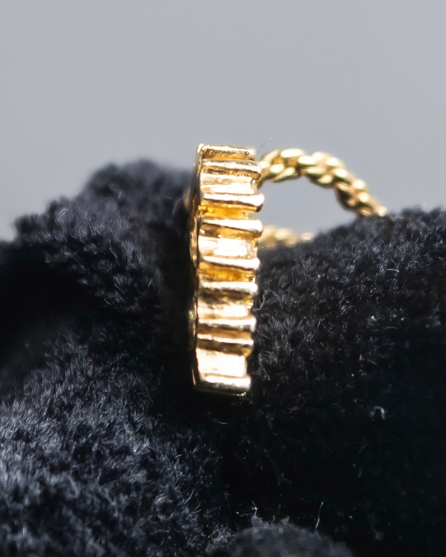 "Christian Dior" Rhinestone studded CD logo design in gold necklace