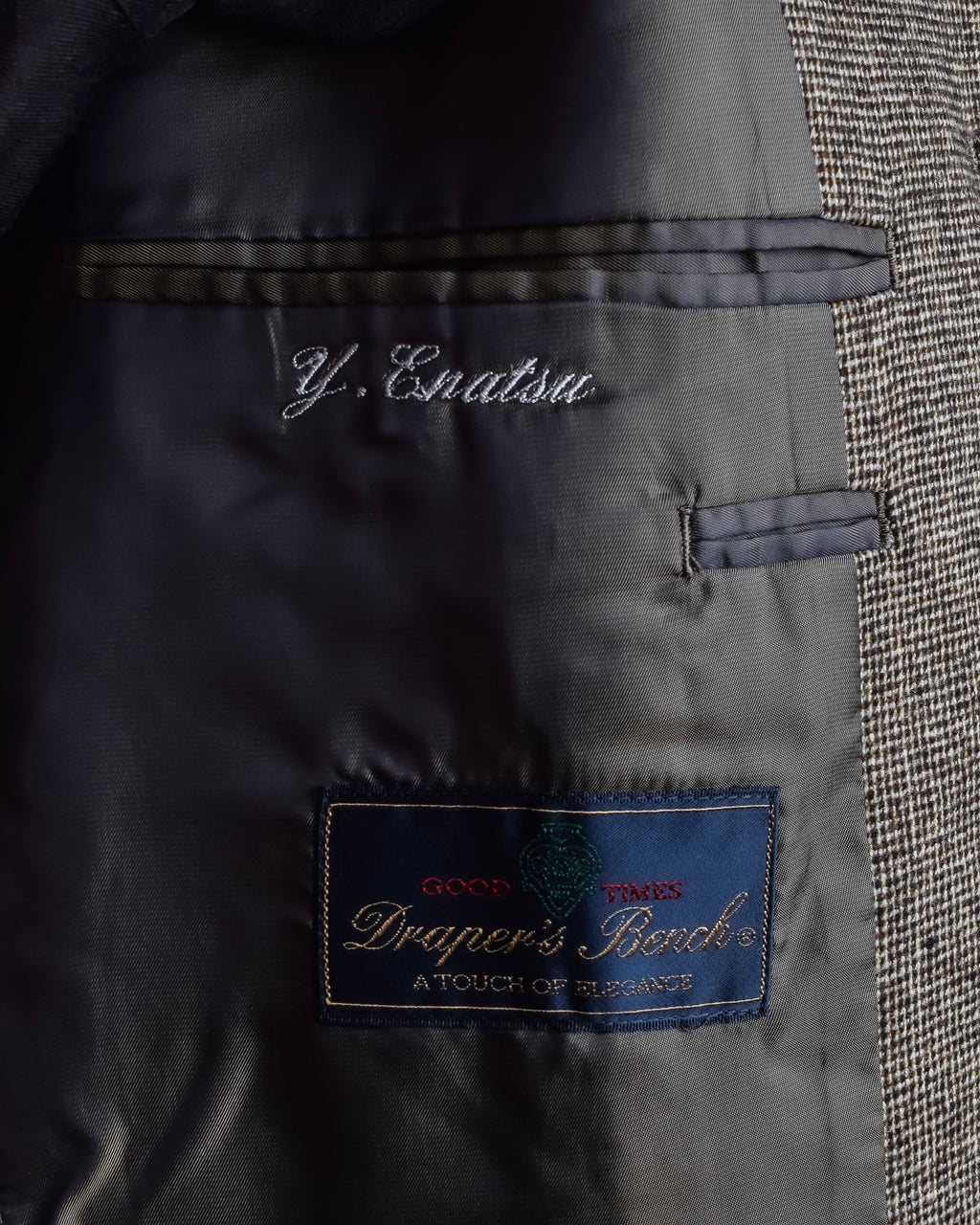 "BROOKS BROTHERS" Melange tweed three-piece suit