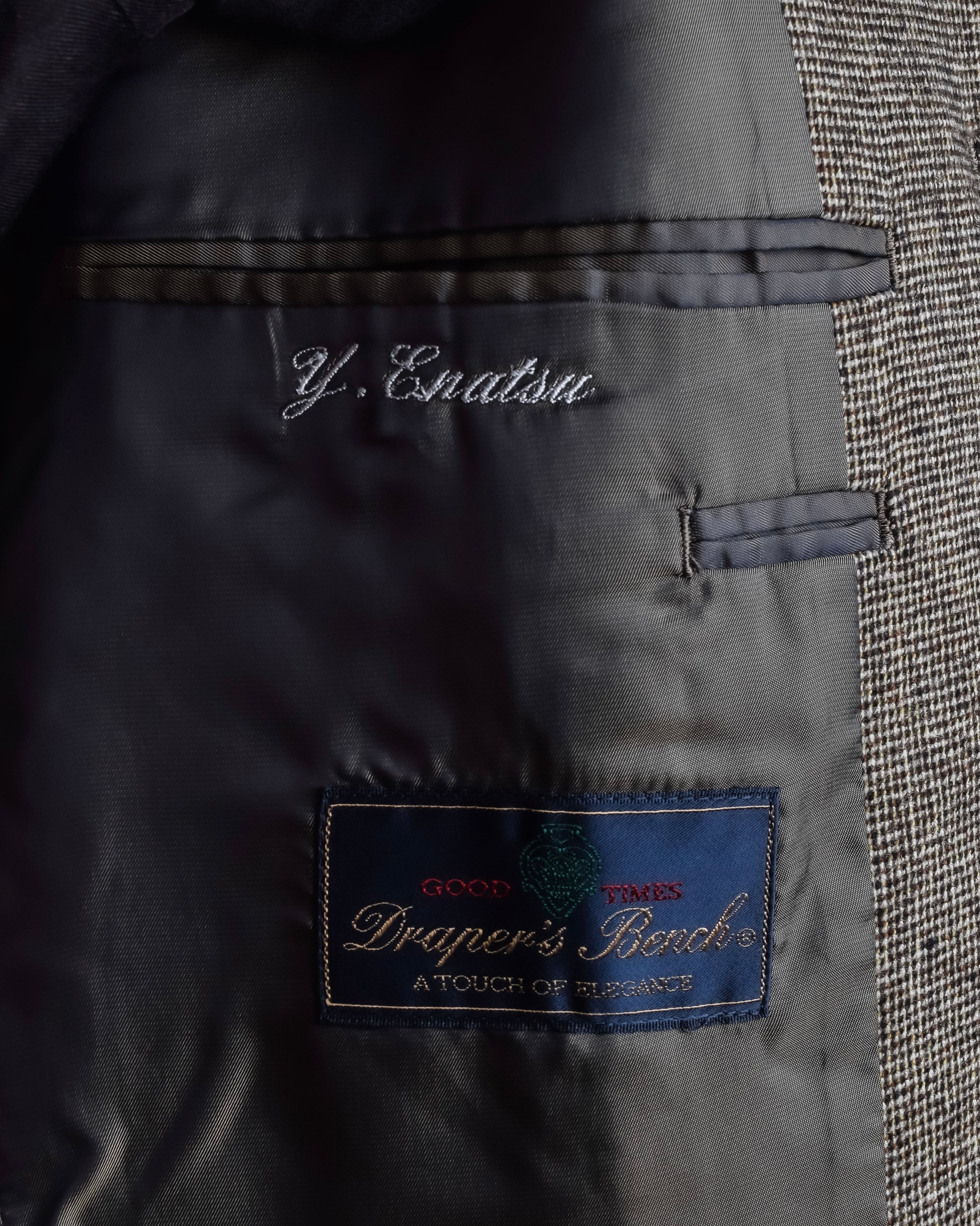 "BROOKS BROTHERS" Melange tweed three-piece suit