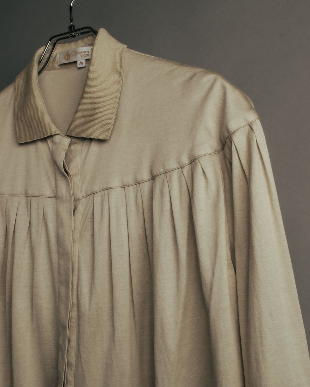 “Christian Dior” 90’s Gathered fly-front jersey blouse