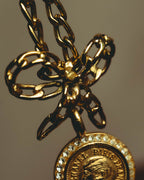 –SPECIAL– "CHANEL" 95AW Jeweled medallion pendant necklace