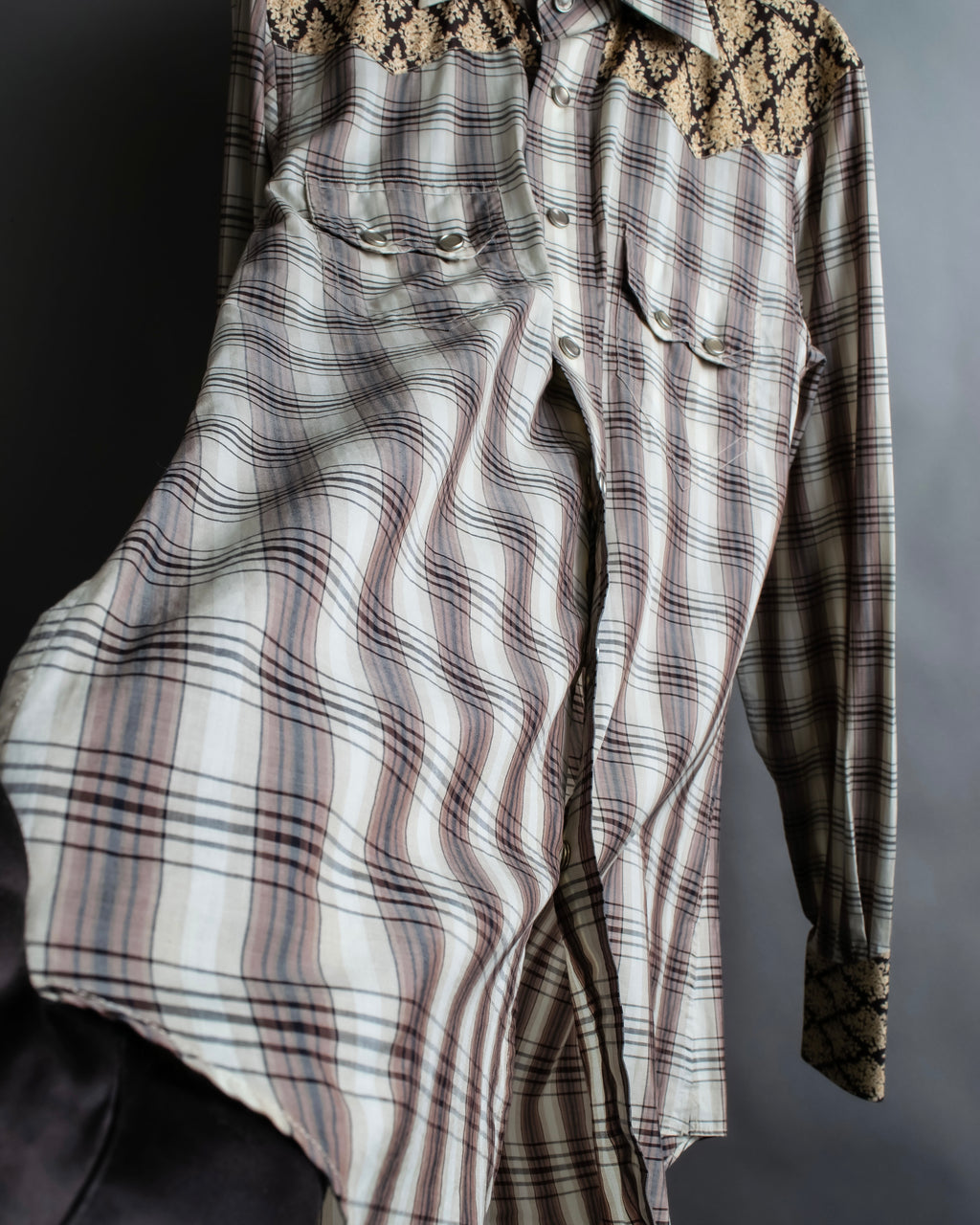 "GUCCI" Floral and checkered western shirt