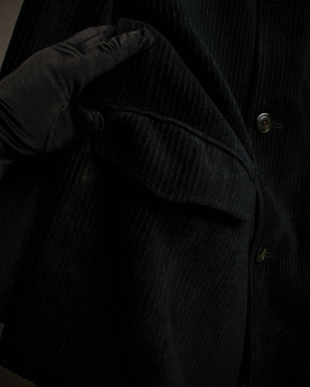 "BURBERRY" Thick wale corduroy oversized tailored jacket