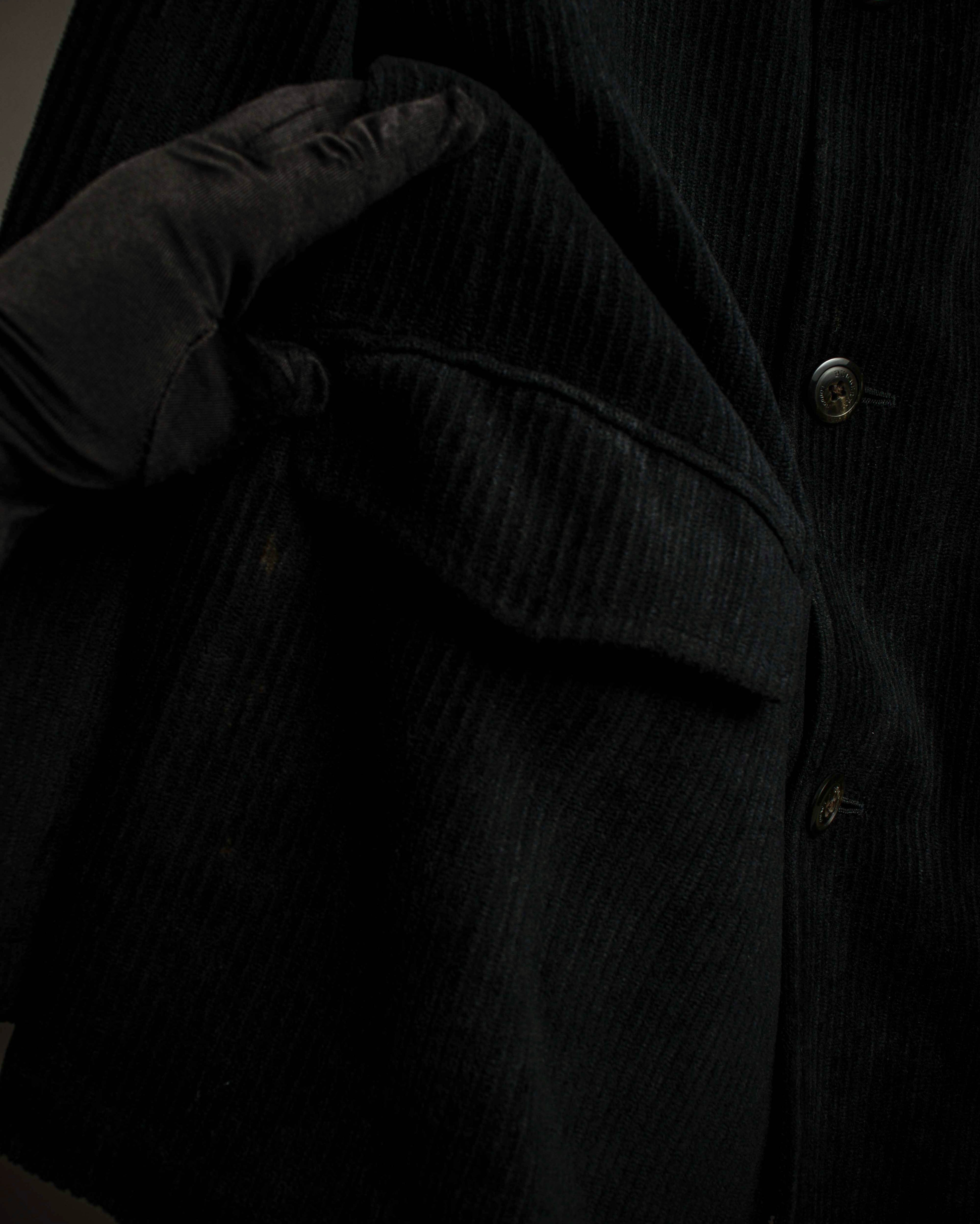 "BURBERRY" Thick wale corduroy oversized tailored jacket