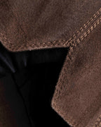 "CELINE" Horse tack motif metal fittings design suede vest