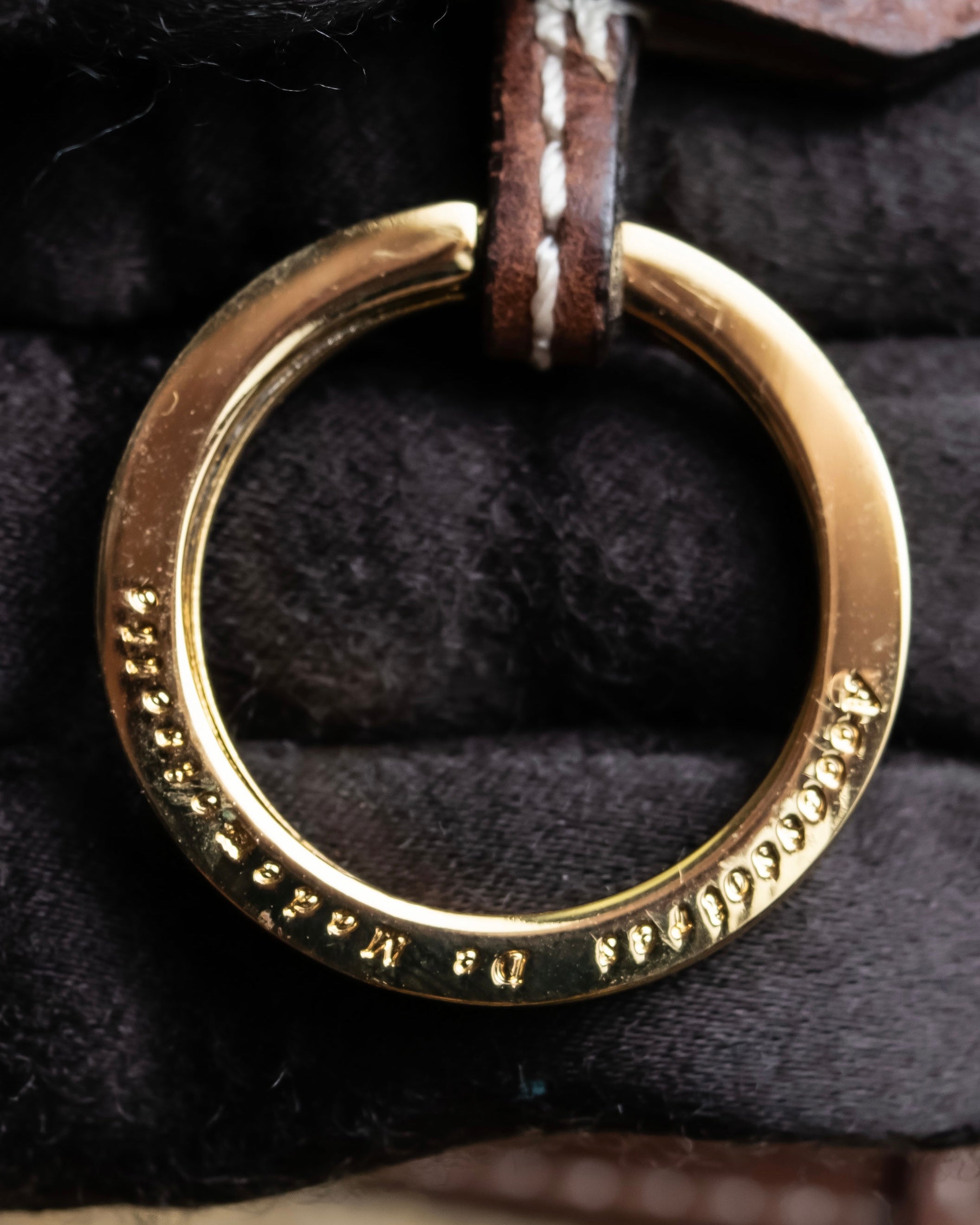 "ADMJ" Leather &amp; canvas combination 2way shoulder bag