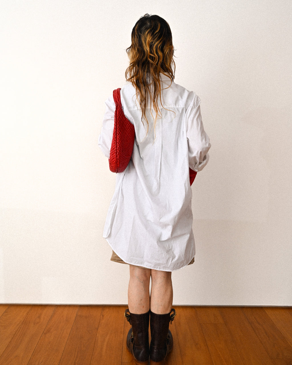 Ami alexandre mattiussi/ Oversized Long Dress Shirt White