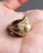 “Dior” Star-shaped pearl gold ring