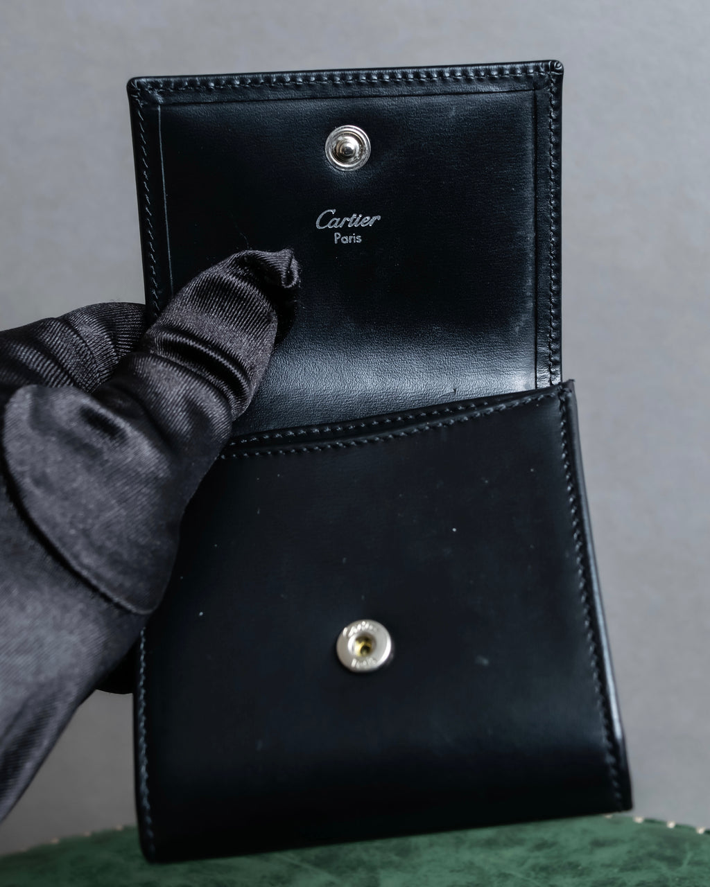 "CARTIER" leather coin case ''pasha de cartier''