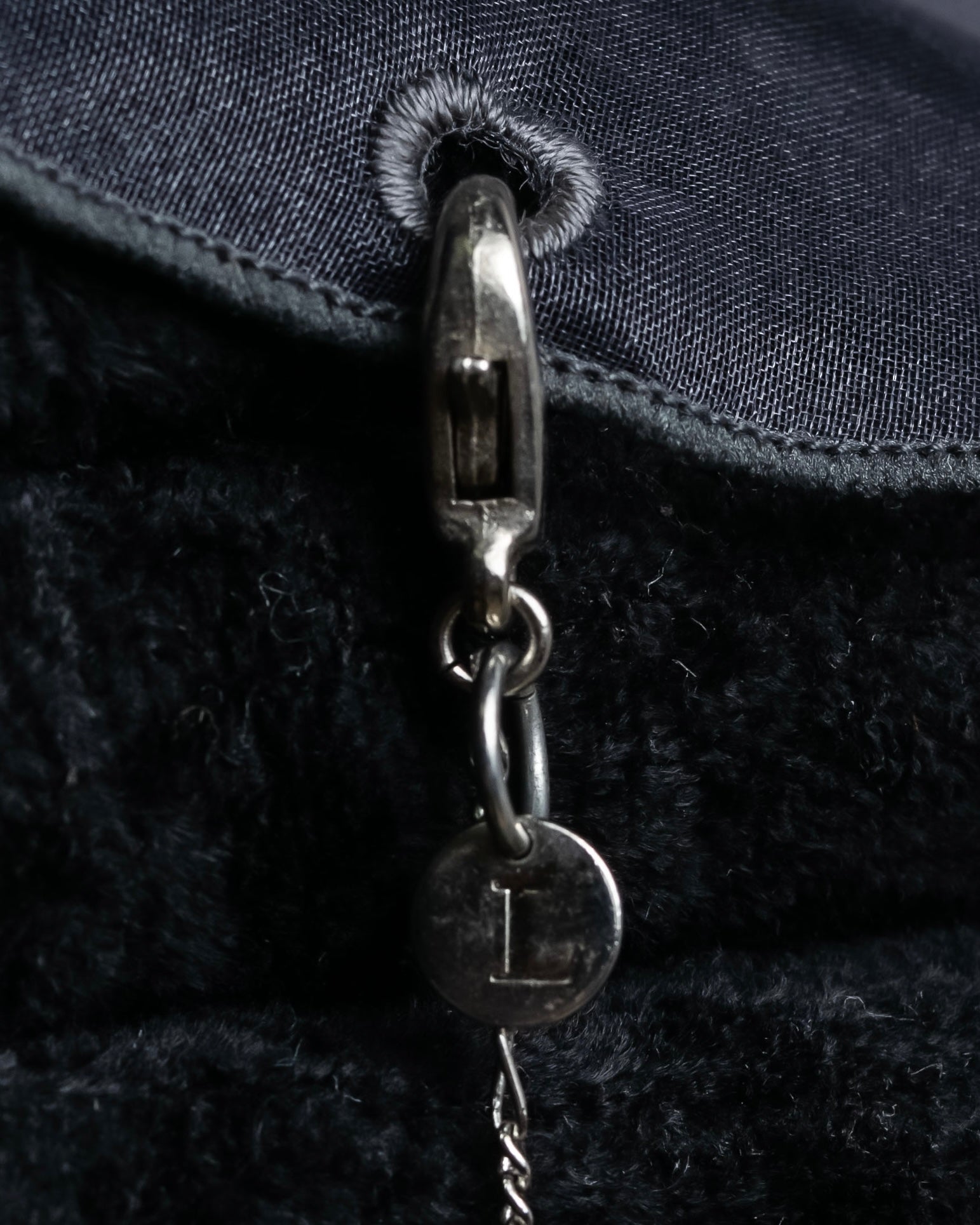 "LIMI feu " Chain docking organza bucket hat