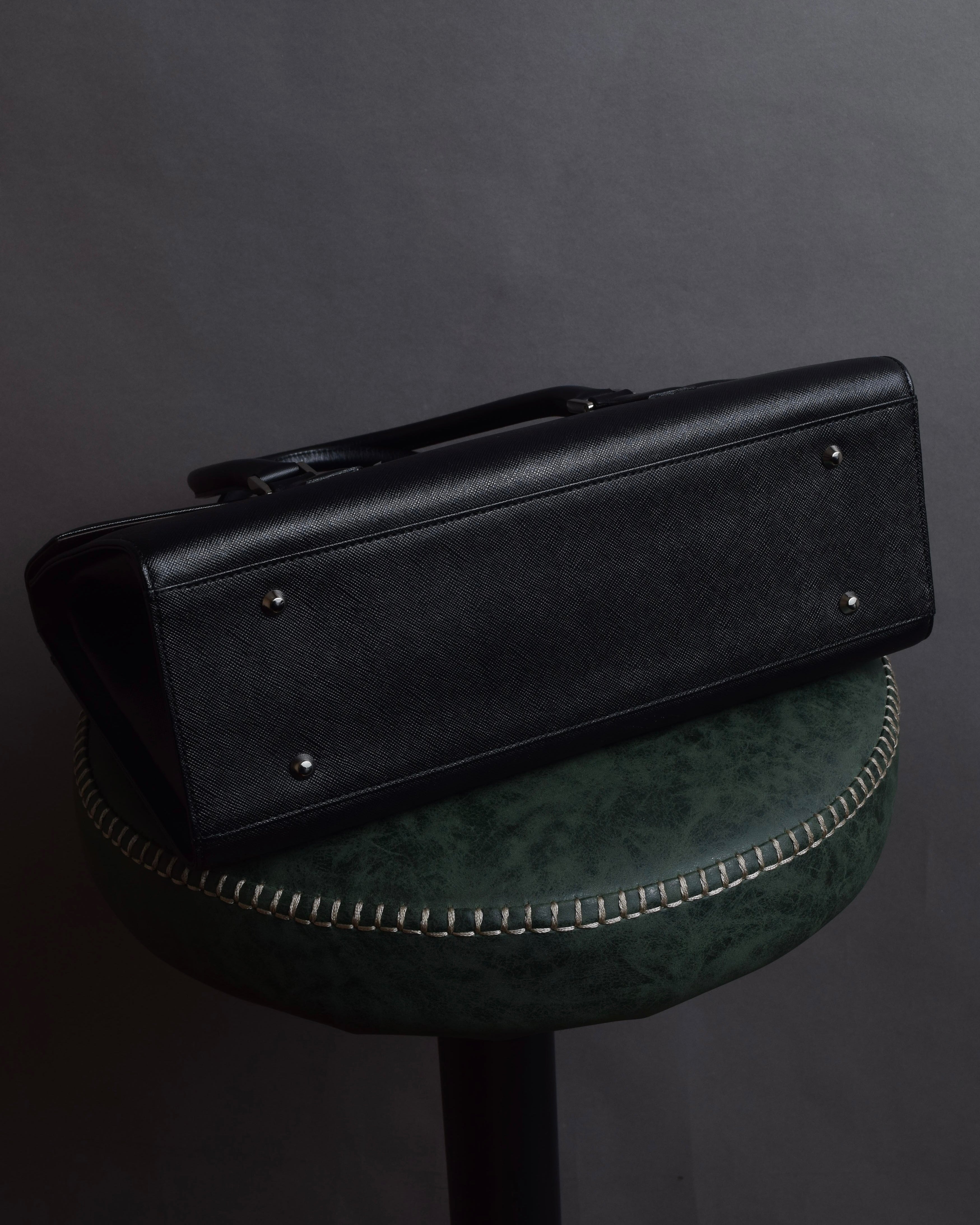 "BURBERRY" Saffiano leather mini boston bag