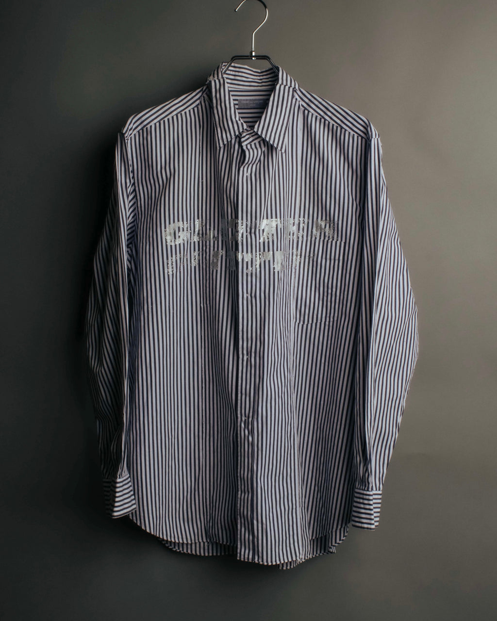 "COMME des GARCONS HOMME" 00's Graphic striped long sleeve shirt