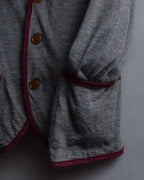 "Vivienne Westwood MAN" Bordeaux piping design draped tailored jacket