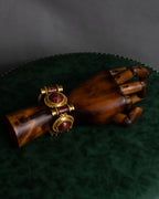 "LOEWE" Gold metal dome motif bracelet