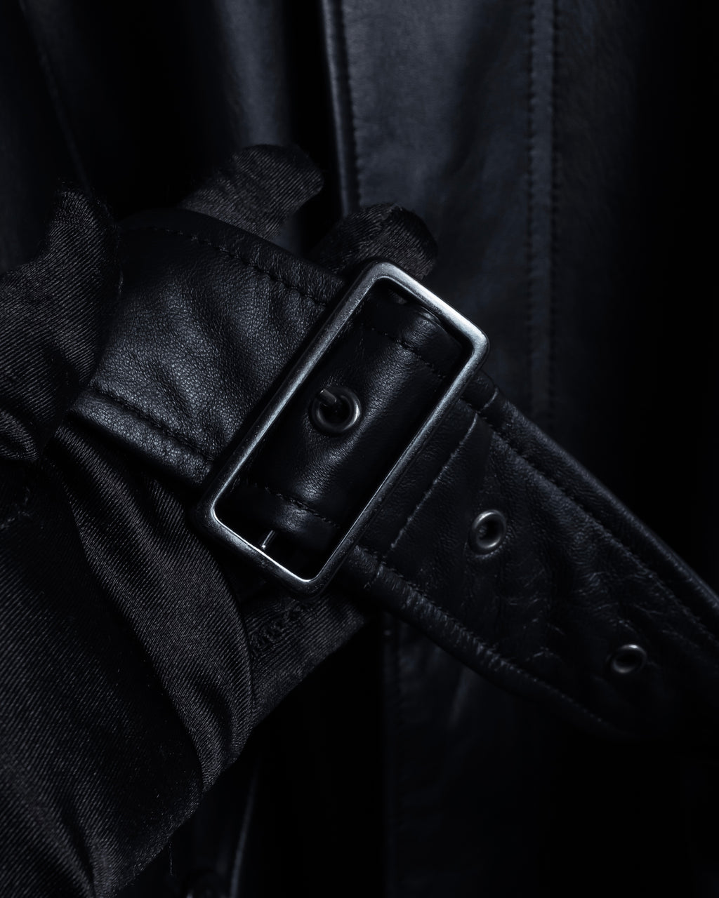 "DURBAN" Double zipper sheepskin leather coat