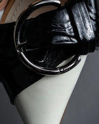 "Dior" Cutting design patent leather pointed toe pumps