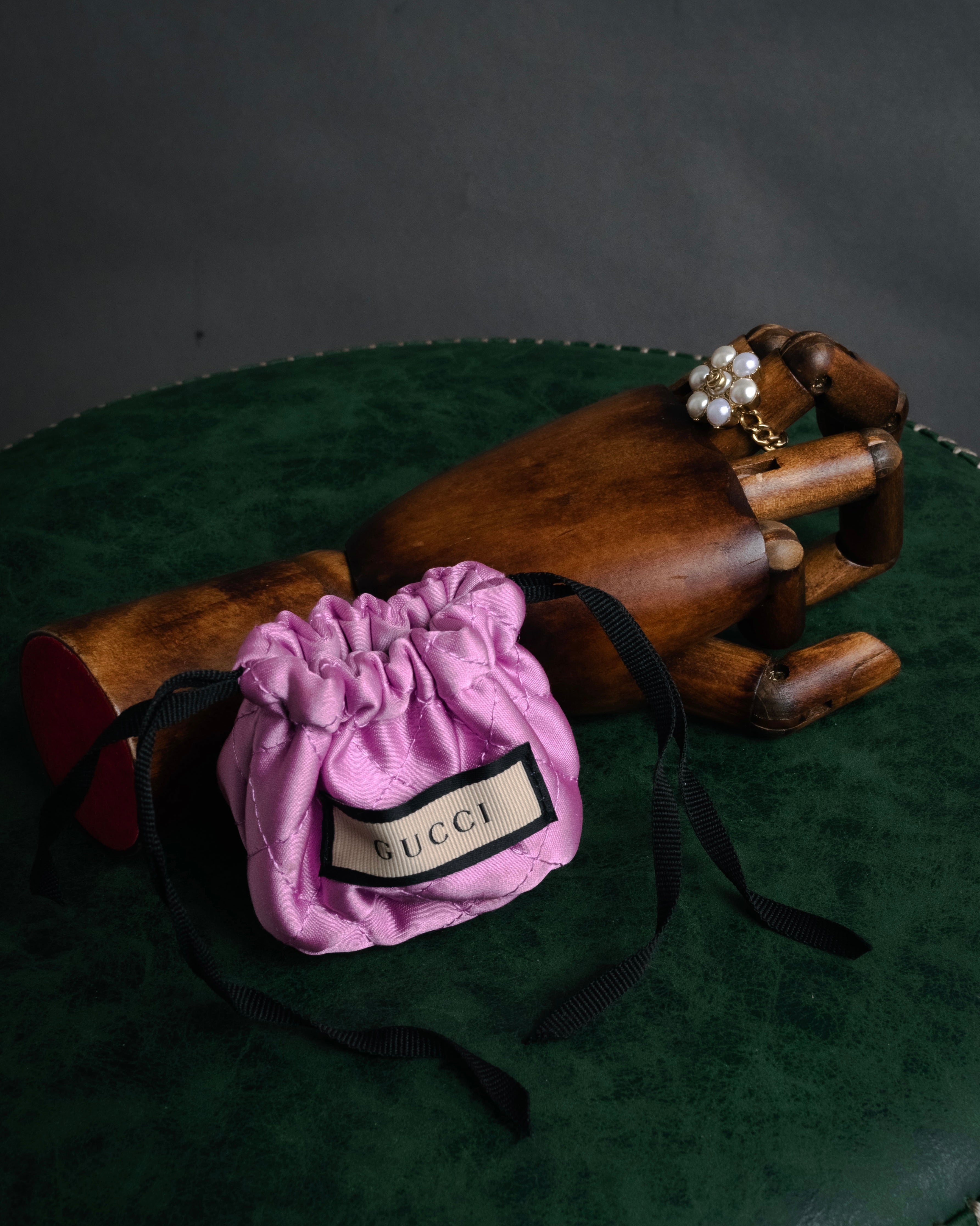 “GUCCI“ 2015-2022 Pearl flower chain ring