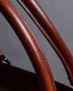 "BURBERRY" Harness detail check canvas leather bag