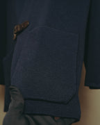 “Salvatore Ferragamo” 80’s-90’s Gancini buckle virgin wool knit jacket