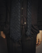 -SPECIAL- “CHANEL” 05Spring black tweed fringe necktie