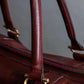 "Cartier" 2C logo engraved bordeaux color boston bag