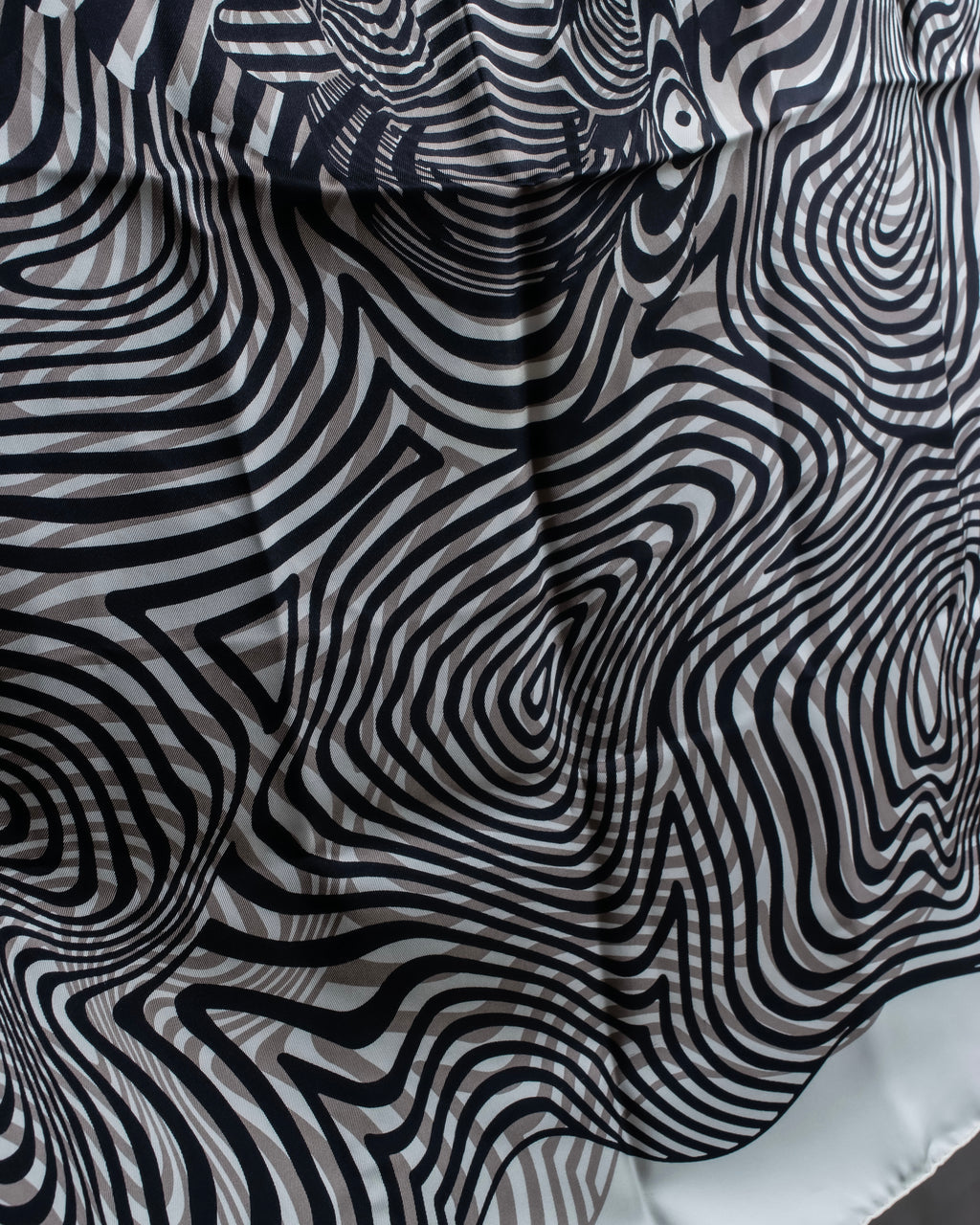"HERMES" Zebra abstract print Carre 90 silk scarf