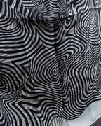 "HERMES" Zebra abstract print Carre 90 silk scarf