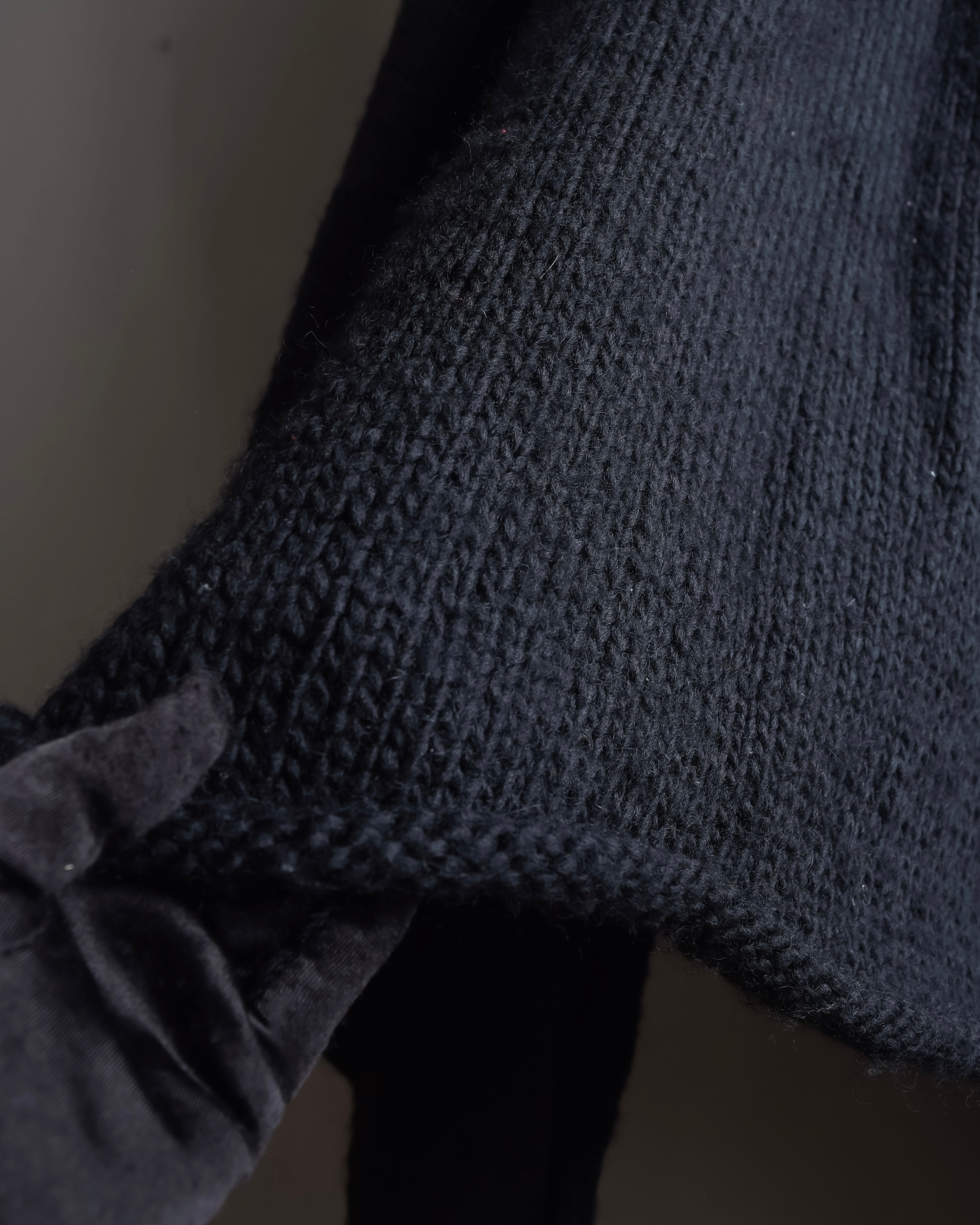 "YOHJI YAMAMOTO" 19AW Oversized cape knit cardigan