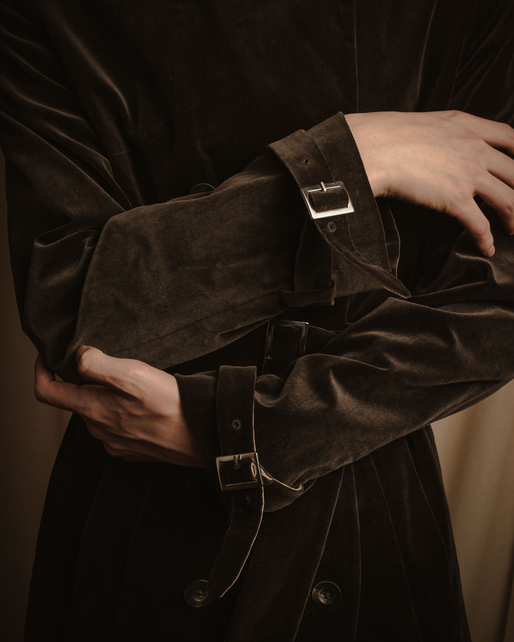 -SPECIAL- "JIL SANDER"
90’s-00’s Architectural cotton velvet belted coat