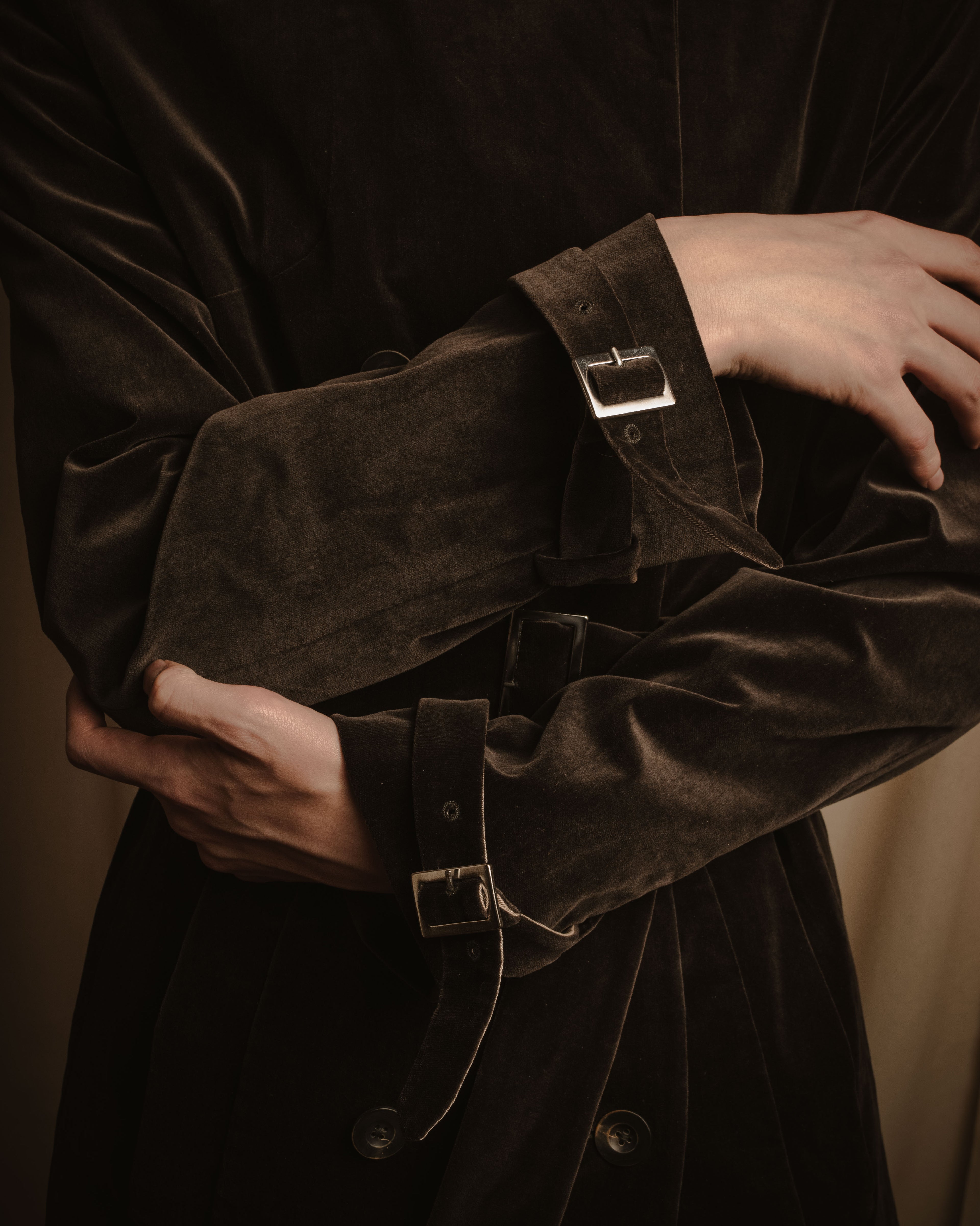 -SPECIAL- "JIL SANDER"
90’s-00’s Architectural cotton velvet belted coat