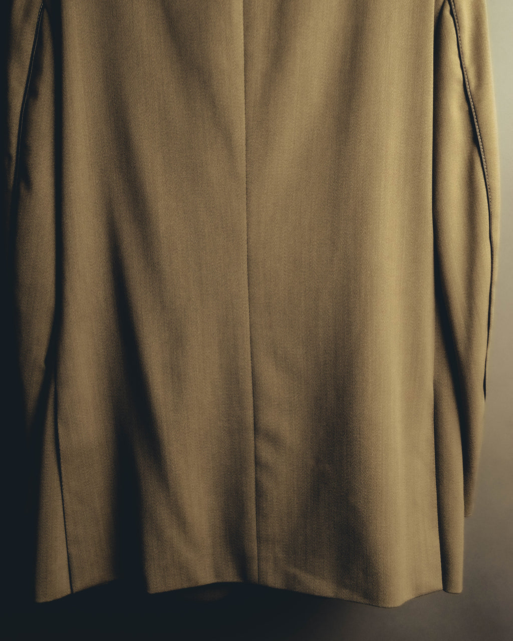 -SPECIAL- "Hermès" 80's-00's Leather collar tailored blazer