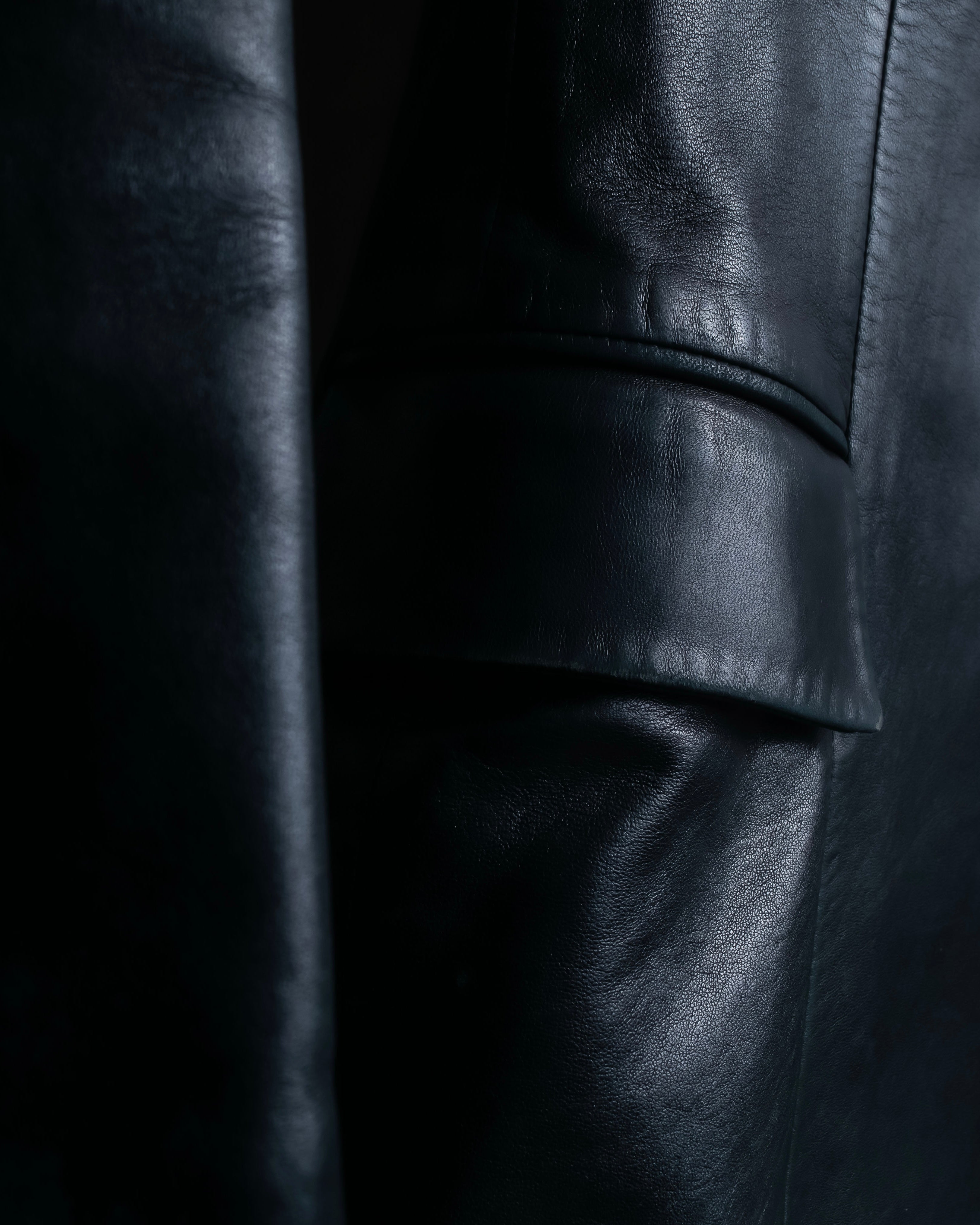 "GUCCI" Box silhouette calf leather tailored jacket