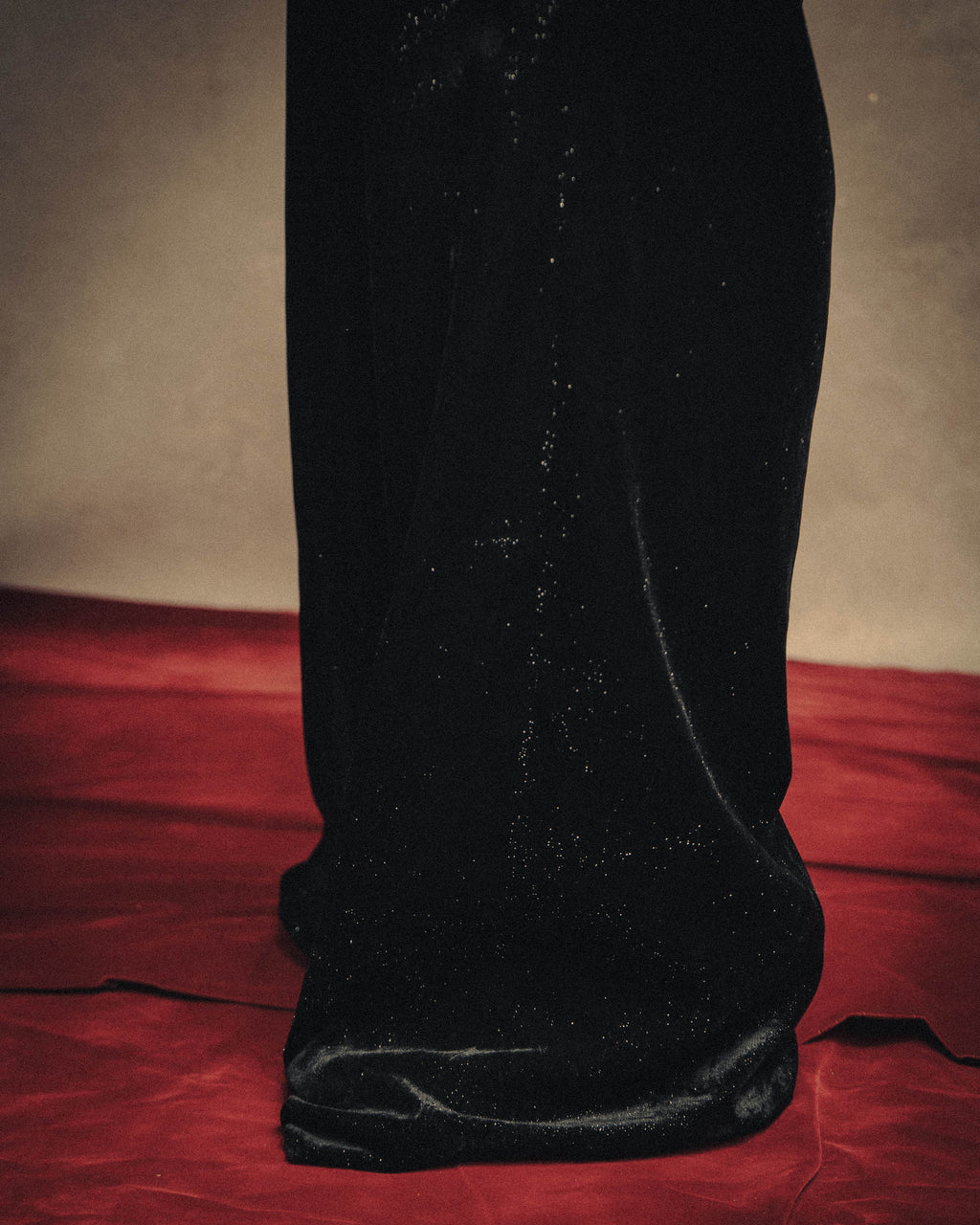 -SPECIAL- “SAINT LAURENT” 2016’s- lamé velvet tuxedo trousers